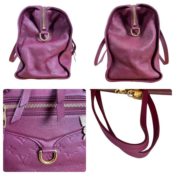 LOUIS VUITTON Aurore Empreinte Bag Satchel Handbag Monogram Leather LV Auth - Picture 2 of 16